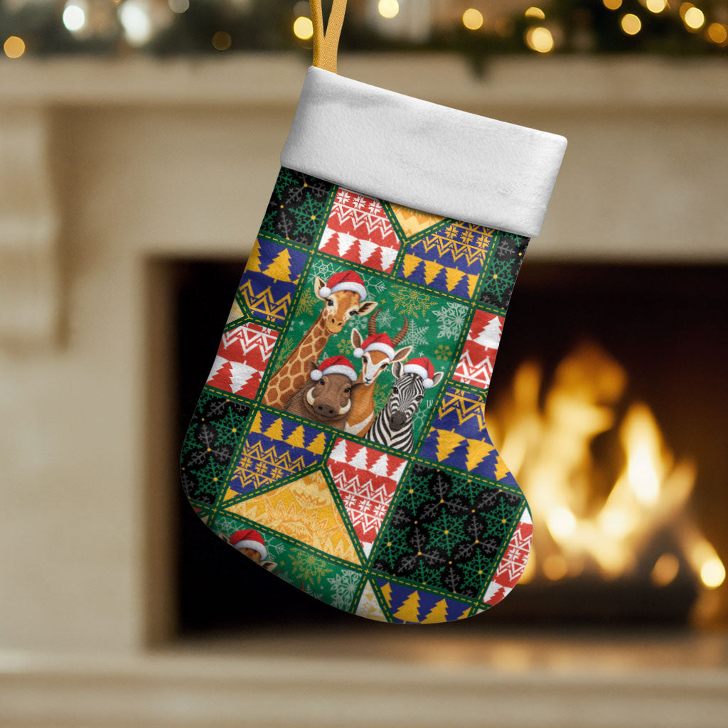 South Africa Christmas Stocking Patchwork Style