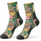 South Africa Christmas Crew Socks Patchwork Style