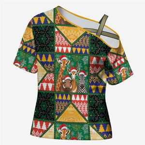 South Africa Christmas Cross Shoulder Shirt Patchwork Style