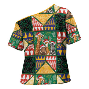 South Africa Christmas Cross Shoulder Shirt Patchwork Style