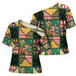 South Africa Christmas Cross Shoulder Shirt Patchwork Style