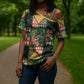 South Africa Christmas Cross Shoulder Shirt Patchwork Style