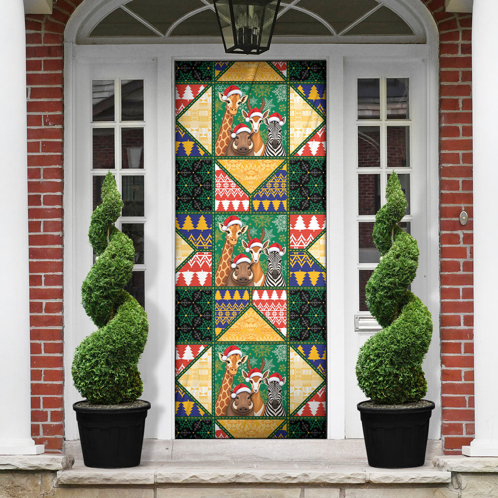 South Africa Christmas Door Cover Patchwork Style