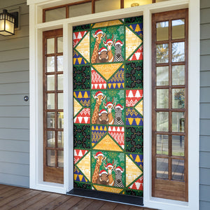 South Africa Christmas Door Cover Patchwork Style