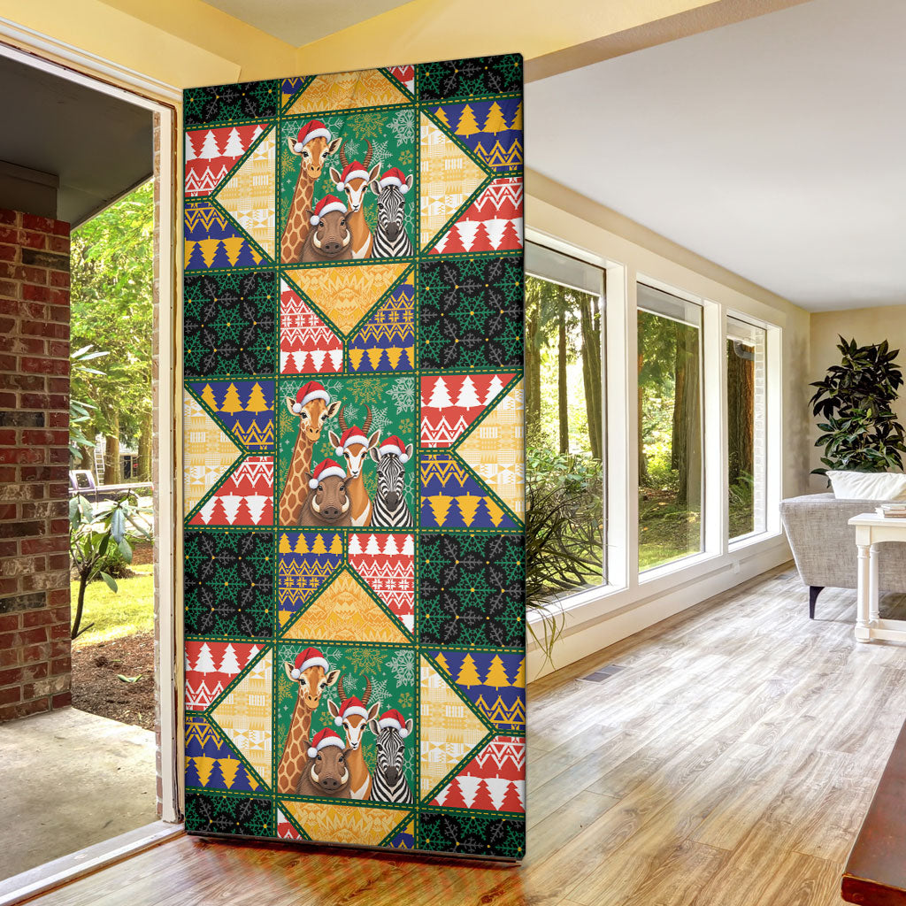 South Africa Christmas Door Cover Patchwork Style