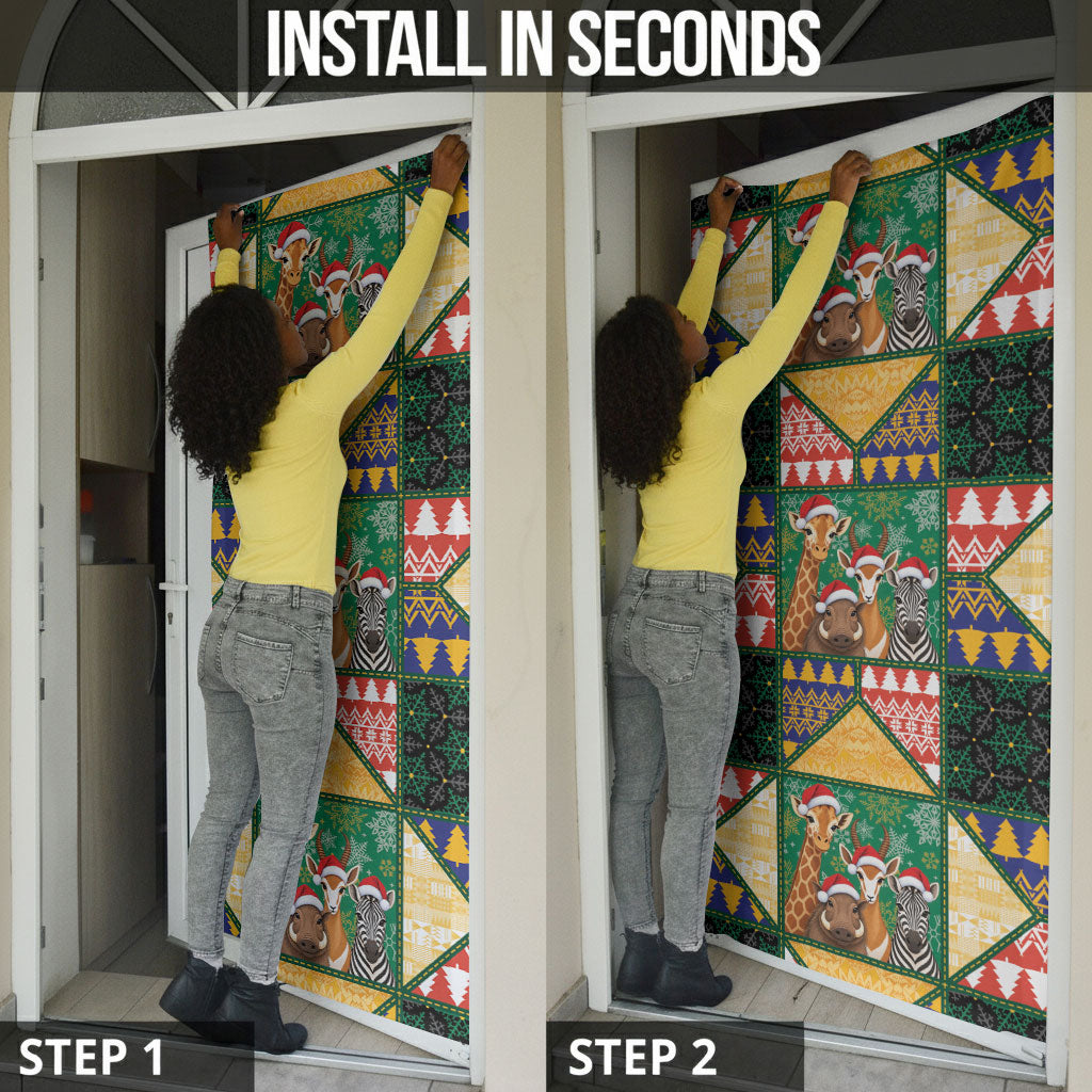 South Africa Christmas Door Cover Patchwork Style