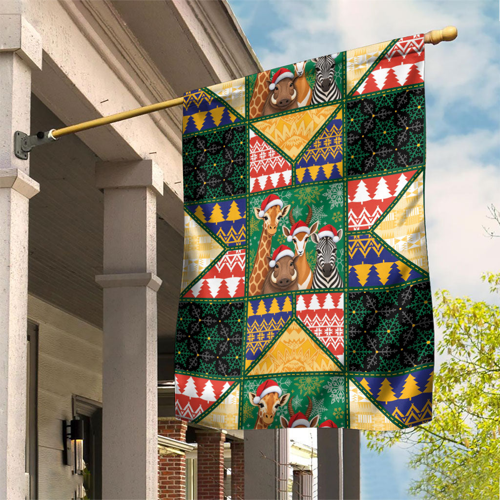 South Africa Christmas Garden Flag Patchwork Style