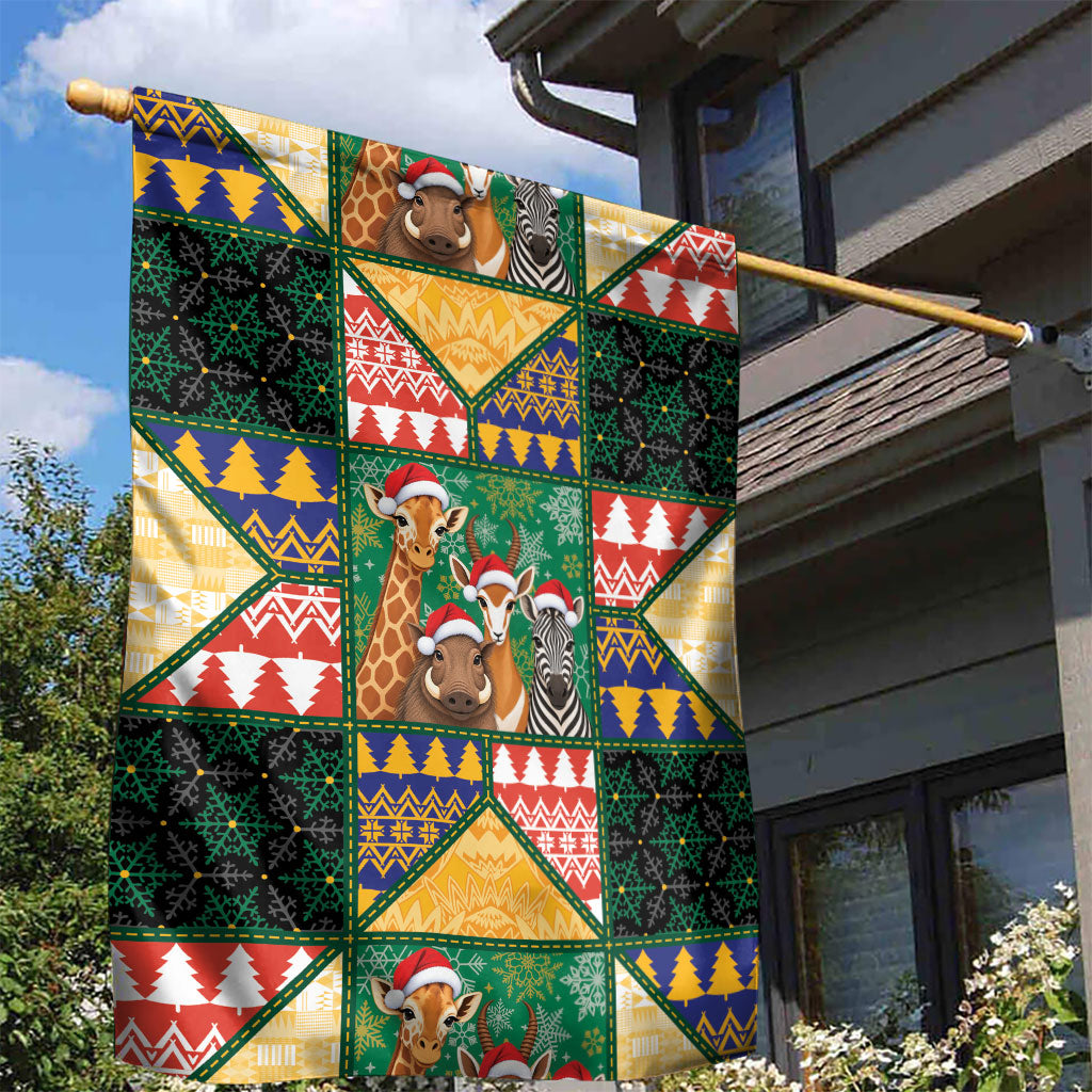 South Africa Christmas Garden Flag Patchwork Style
