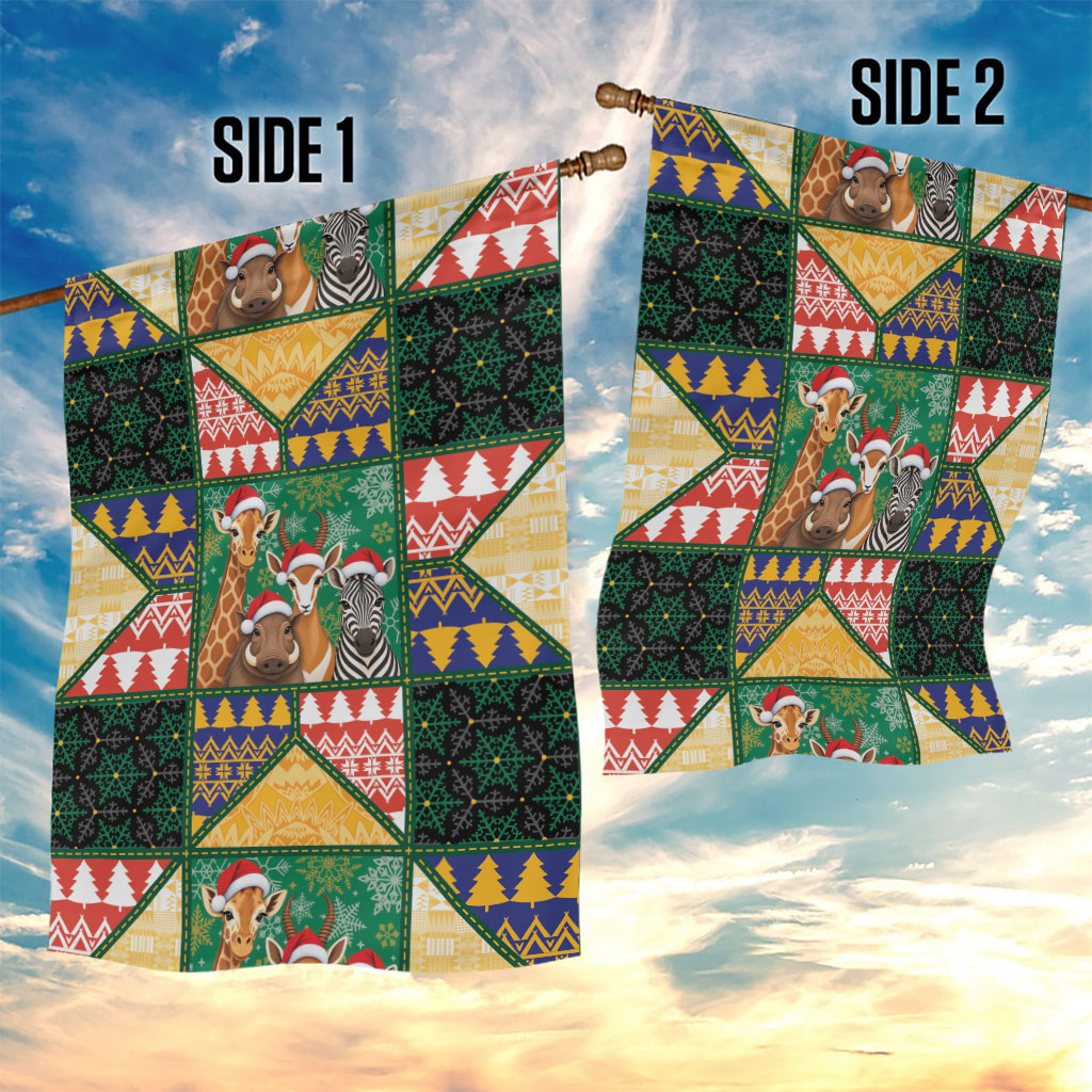 South Africa Christmas Garden Flag Patchwork Style
