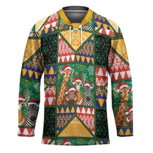 South Africa Christmas Hockey Jersey Patchwork Style