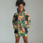 South Africa Christmas Hoodie Dress Patchwork Style