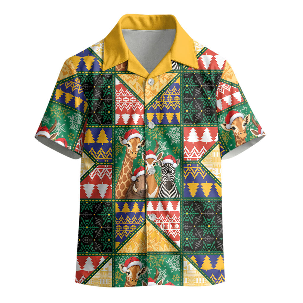 South Africa Christmas Kid Hawaiian Shirt Patchwork Style