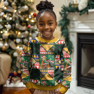 South Africa Christmas Kid Ugly Christmas Sweater Patchwork Style