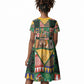 South Africa Christmas Kid Short Sleeve Dress Patchwork Style