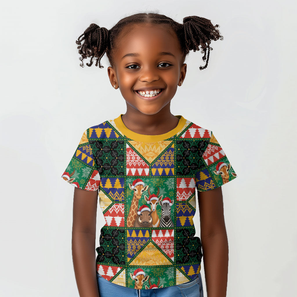 South Africa Christmas Kid T shirt Patchwork Style