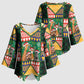 South Africa Christmas Kimono Sleeve Blouse Patchwork Style