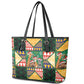 South Africa Christmas Leather Tote Bag Patchwork Style