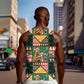 South Africa Christmas Men Tank Top Patchwork Style