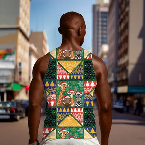 South Africa Christmas Men Tank Top Patchwork Style