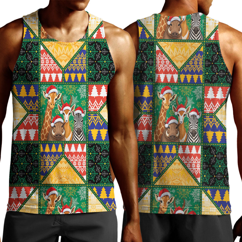 South Africa Christmas Men Tank Top Patchwork Style