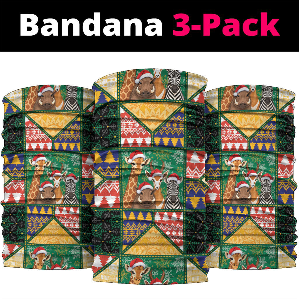 South Africa Christmas Neck Gaiter Patchwork Style