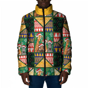 South Africa Christmas Padded Jacket Patchwork Style