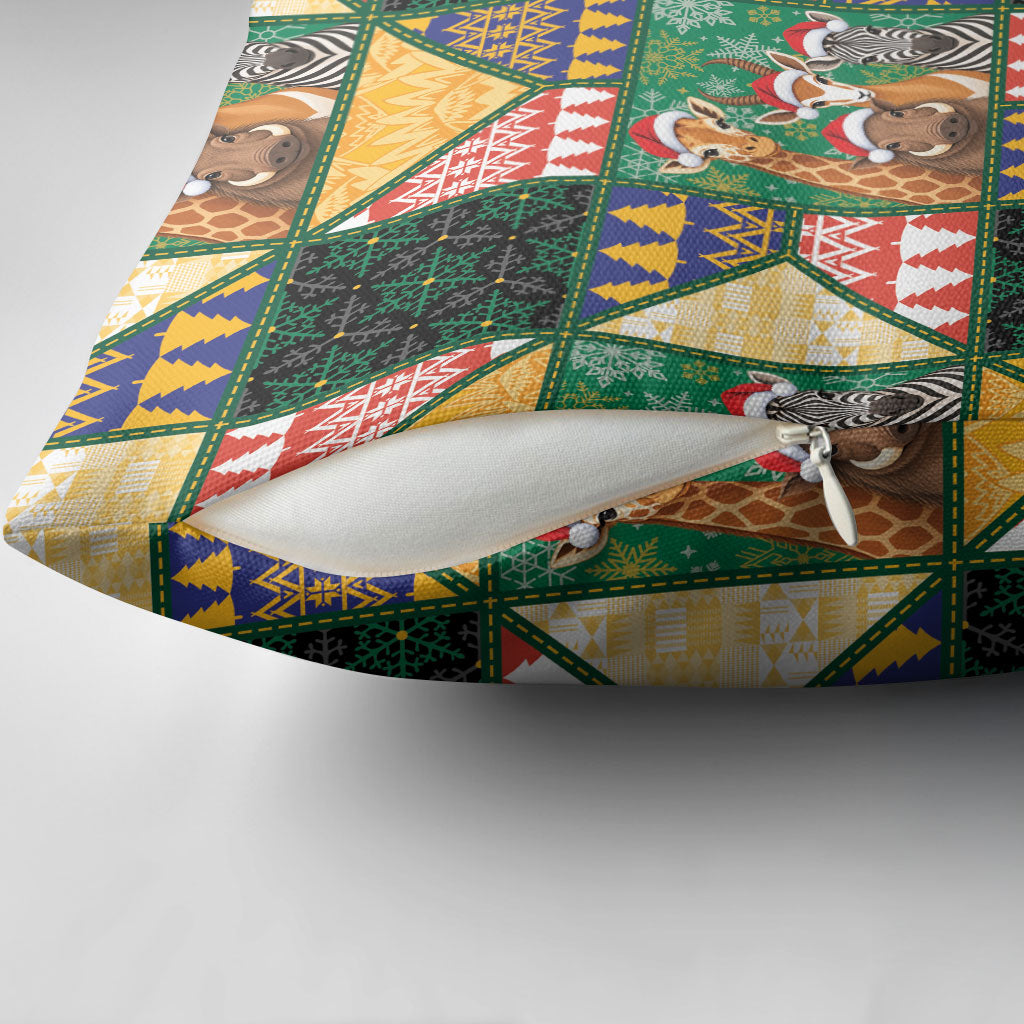 South Africa Christmas Pillow Cover Patchwork Style