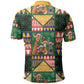 South Africa Christmas Polo Shirt Patchwork Style
