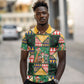 South Africa Christmas Polo Shirt Patchwork Style