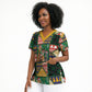 South Africa Christmas Scrub Top Patchwork Style