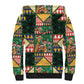 South Africa Christmas Sherpa Hoodie Patchwork Style