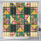 South Africa Christmas Shower Curtain Patchwork Style