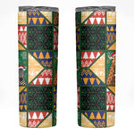 South Africa Christmas Skinny Tumbler Patchwork Style