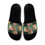 South Africa Christmas Slide Sandals Patchwork Style