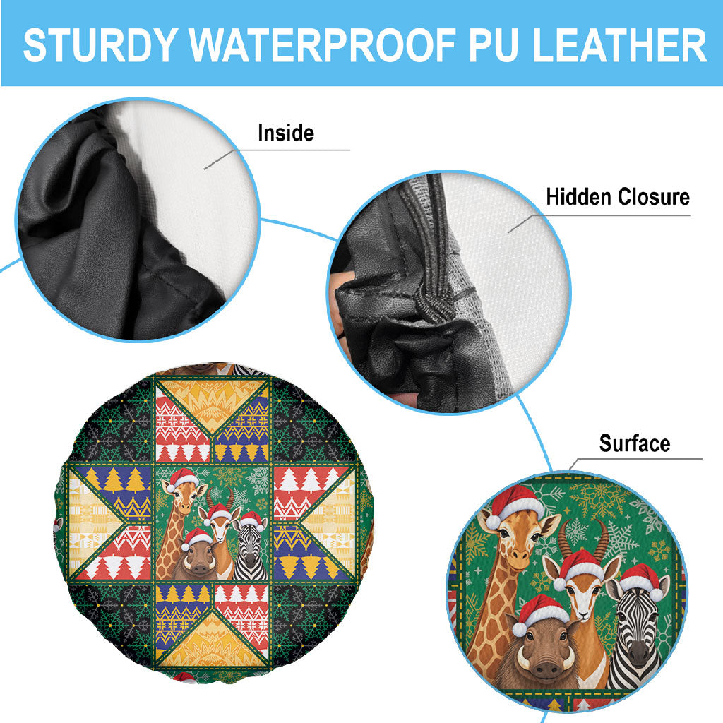 South Africa Christmas Spare Tire Cover Patchwork Style