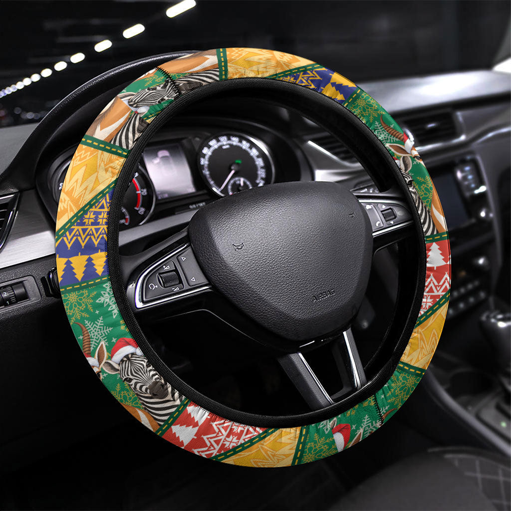 South Africa Christmas Steering Wheel Cover Patchwork Style