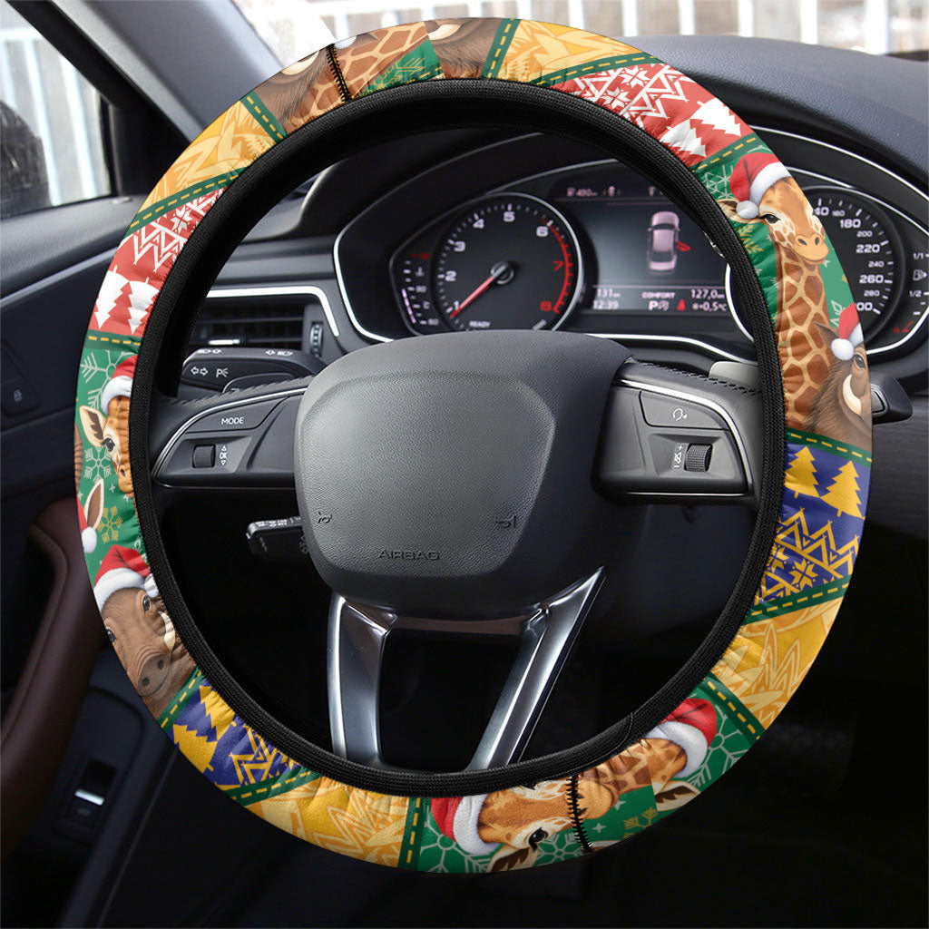 South Africa Christmas Steering Wheel Cover Patchwork Style