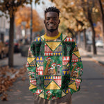 South Africa Christmas Sweatshirt Patchwork Style