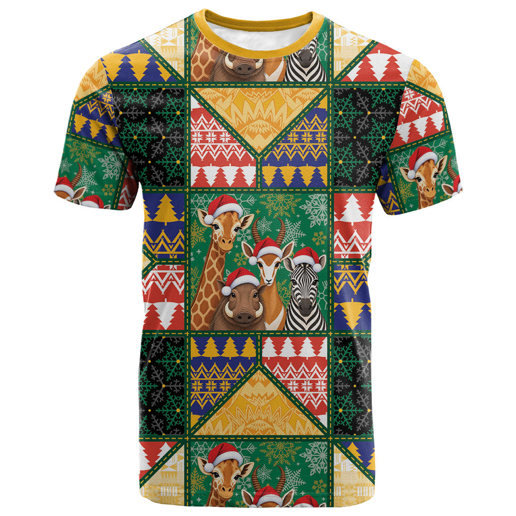 South Africa Christmas T shirt Patchwork Style