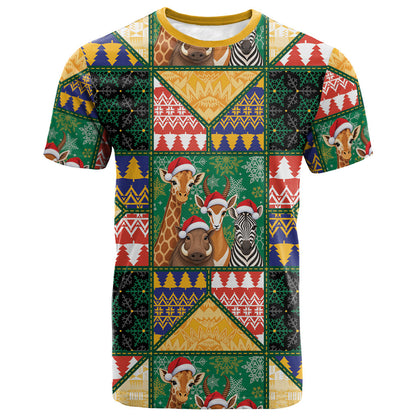 South Africa Christmas T shirt Patchwork Style
