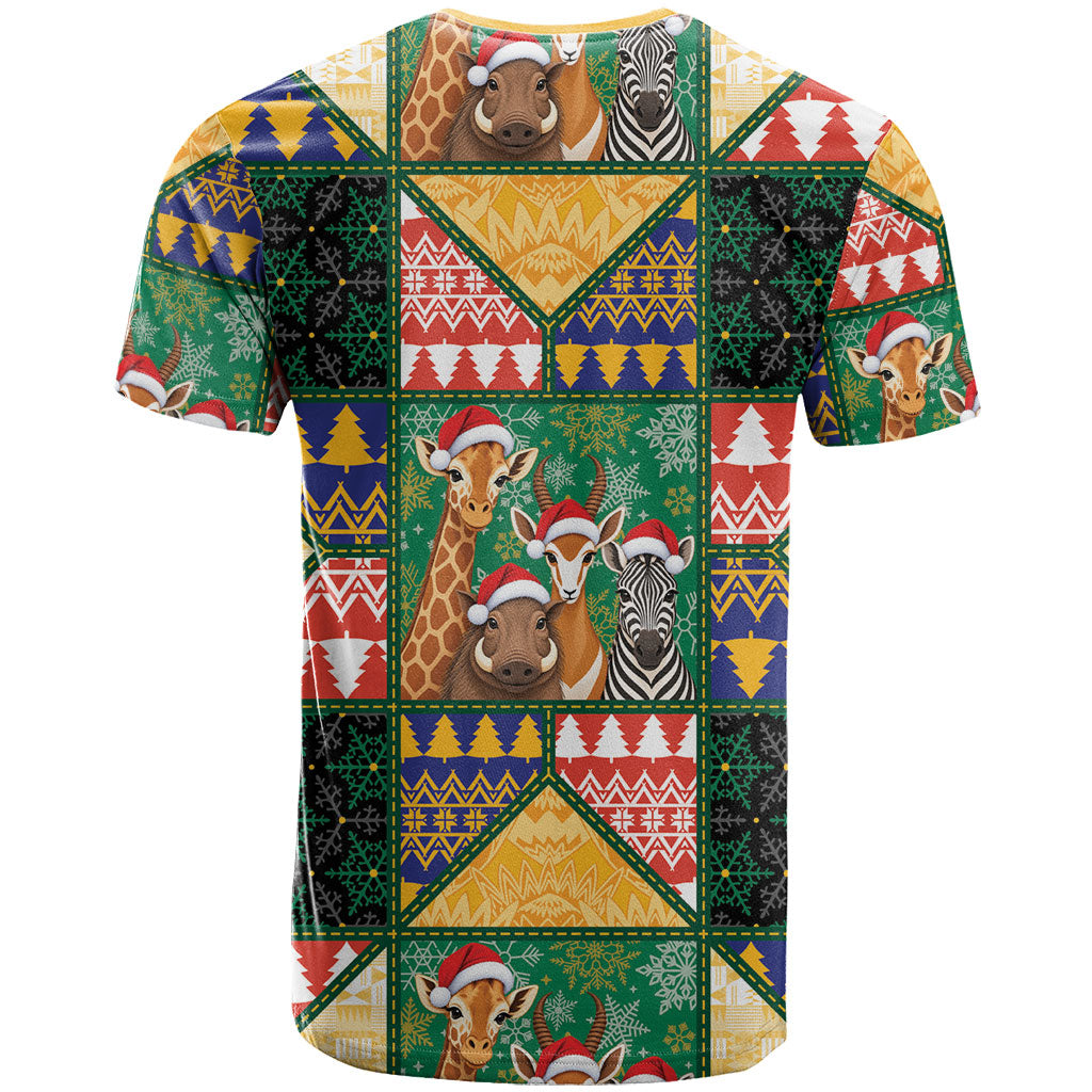 South Africa Christmas T shirt Patchwork Style