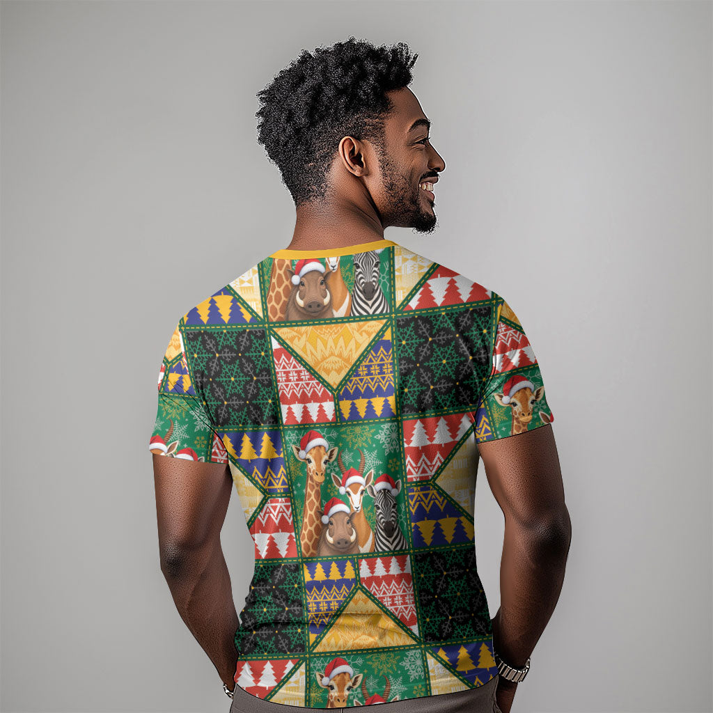 South Africa Christmas T shirt Patchwork Style