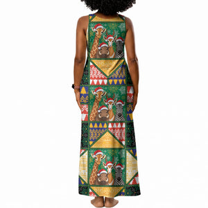 South Africa Christmas Tank Maxi Dress Patchwork Style