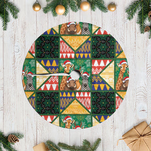 South Africa Christmas Tree Skirt Patchwork Style