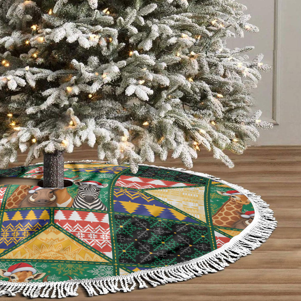 South Africa Christmas Tree Skirt Patchwork Style