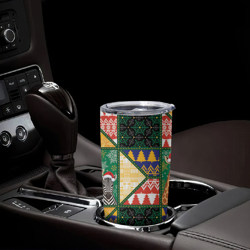 South Africa Christmas Tumbler Cup Patchwork Style