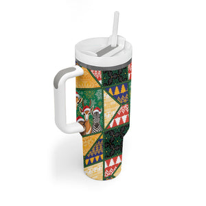 South Africa Christmas Tumbler With Handle Patchwork Style