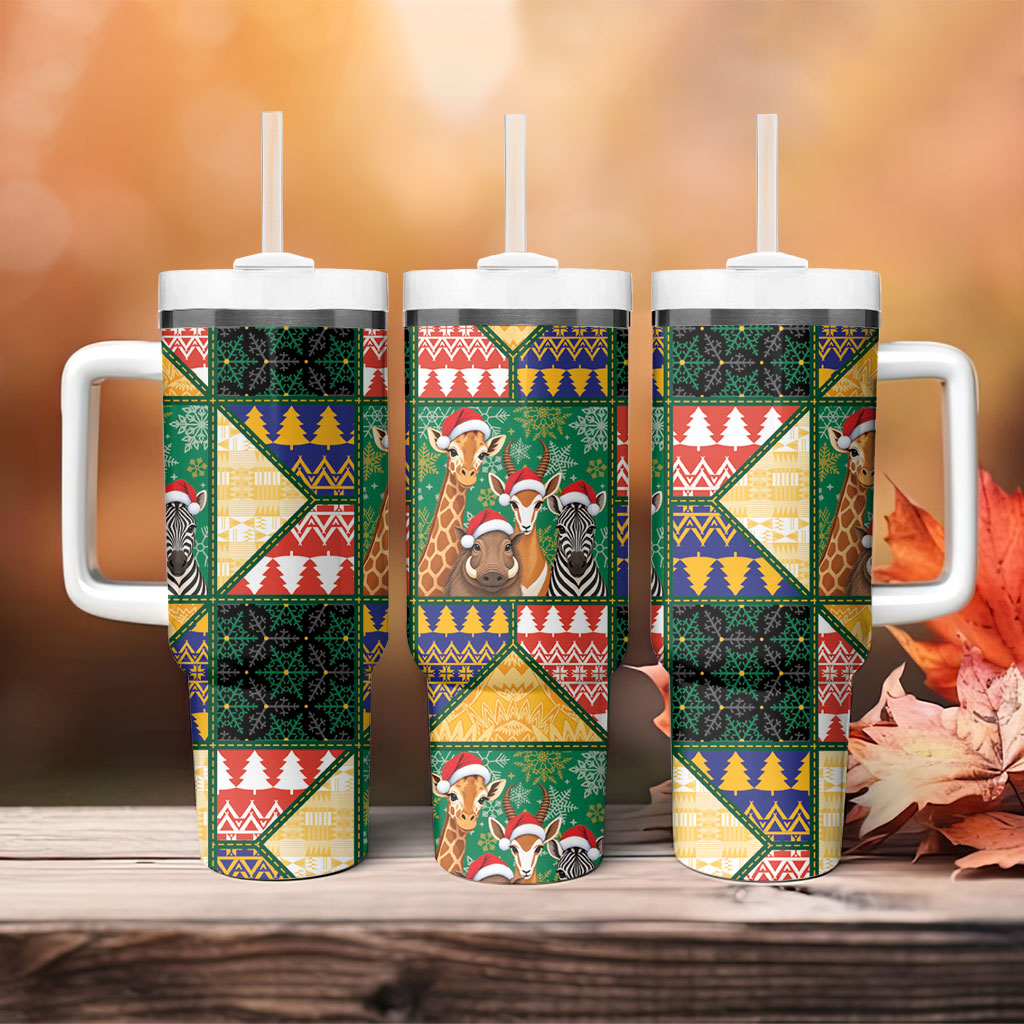South Africa Christmas Tumbler With Handle Patchwork Style