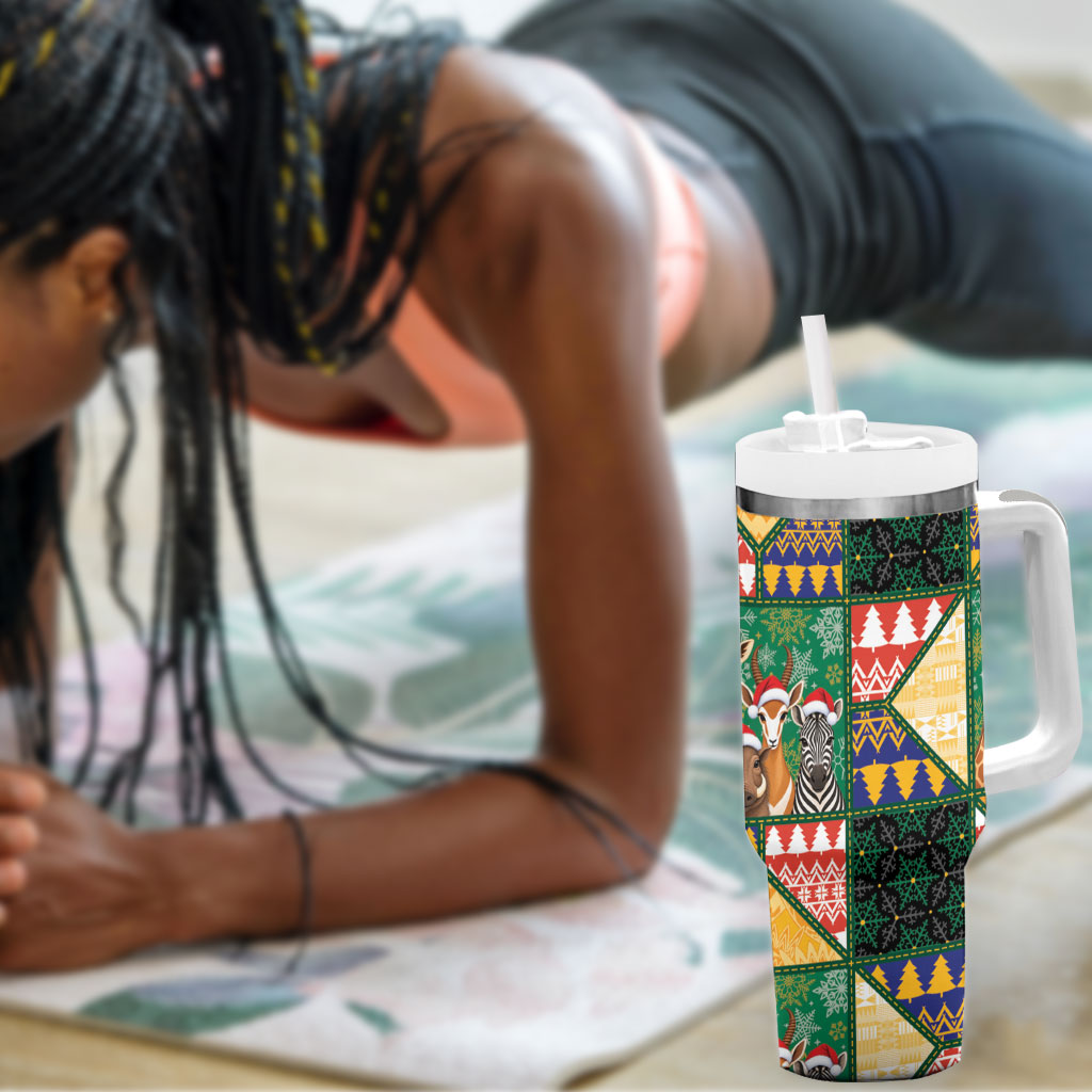South Africa Christmas Tumbler With Handle Patchwork Style