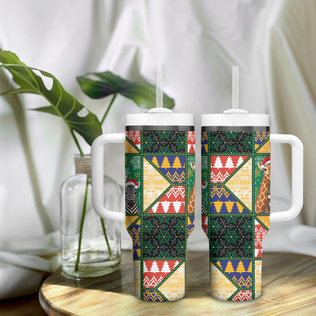 South Africa Christmas Tumbler With Handle Patchwork Style